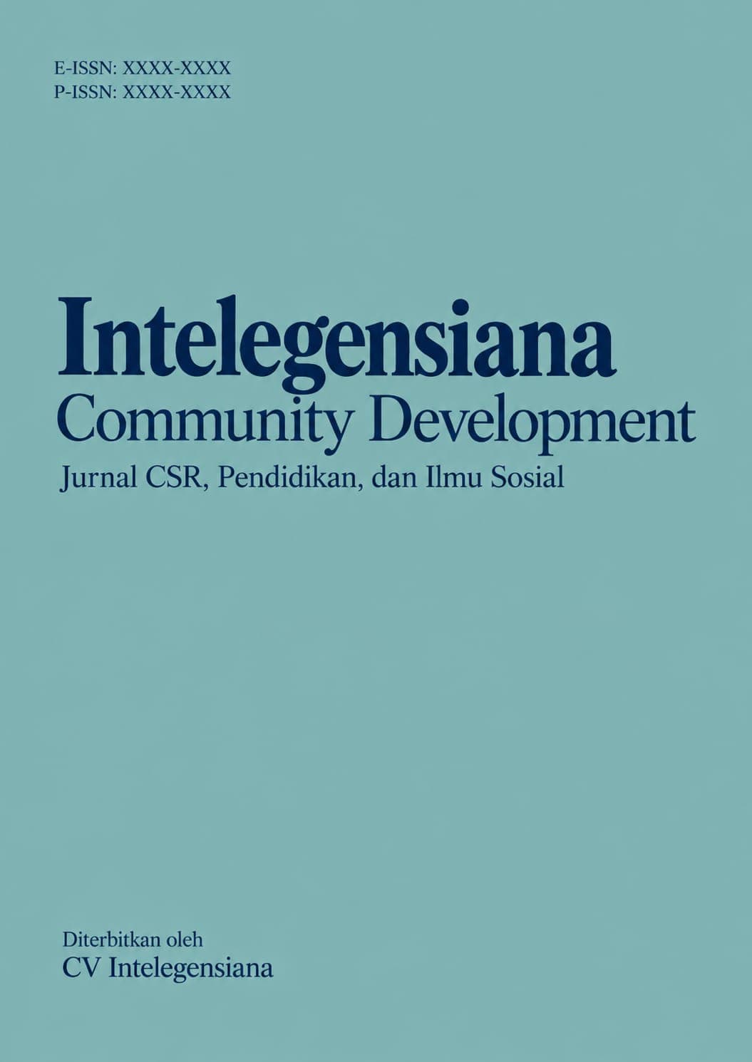 Sampul INTELEGENSIANA COMMUNITY DEVELOPMENT, jurnal CSR, pendidikan, dan ilmu sosial